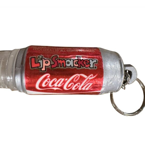 Vintage Lip Smacker COCA-COLA Trio Lip Balm Cane Keychain Gift Set BUBBLE FONT - Picture 2 of 10